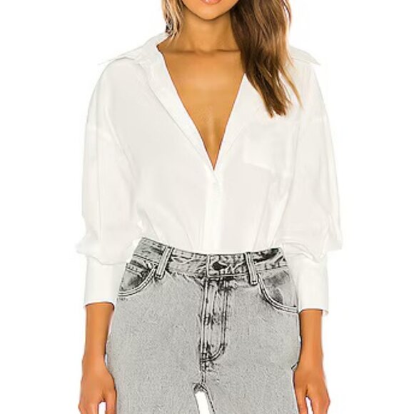 ANINE BING, Mika Shirt in White | Size: S - Picture 4 of 14